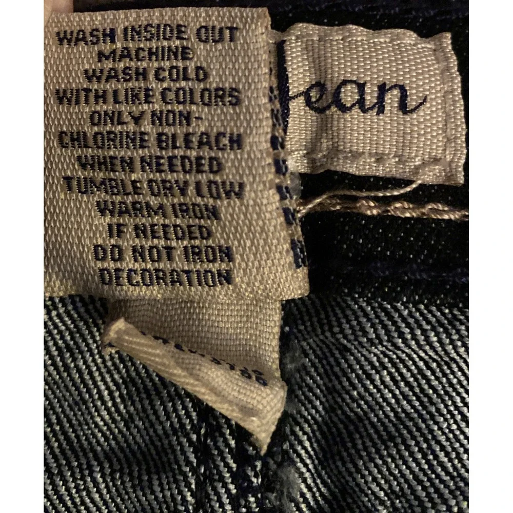 Earl Jean Denim Mini Skirt Bling Cross Dark Wash Country Festival Women's Sz 8